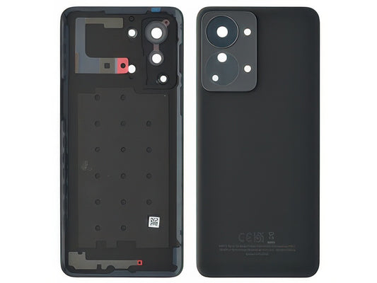 Cover Batteria + Vetrino Camera + Adesivi Nero per OnePlus Nord 2T 5G