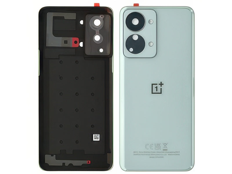 Cover Batteria + Vetrino Camera + Adesivi Verde per OnePlus Nord 2T 5G