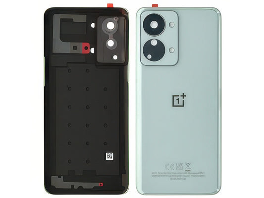 Cover Batteria + Vetrino Camera + Adesivi Verde per OnePlus Nord 2T 5G