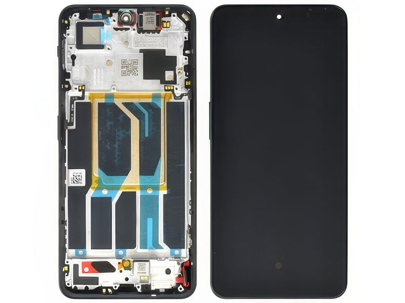 Lcd + Touch Screen + Frame + Tasti Laterali Tempest Grigio per OnePlus Nord 3 5G