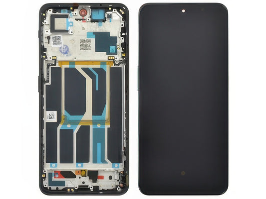 Lcd + Touch Screen + Frame + Tasti Laterali Nero per OnePlus Nord 3 5G
