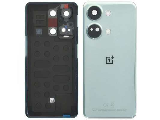 Cover Batteria + Vetrino Camera + Adesivi Misty Verde per OnePlus Nord 3 5G