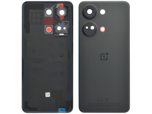 Cover Batteria + Vetrino Camera + Adesivi Tempest Grigio per OnePlus Nord 3 5G