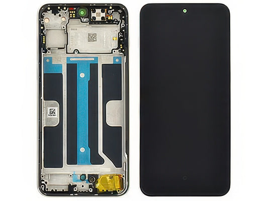 Lcd + Touch Screen + Frame + Tasti Laterali Marble Sands per OnePlus Nord 5 5G