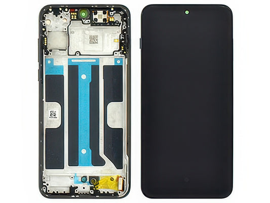 Lcd + Touch Screen + Frame + Tasti Laterali Ghost Grigio per OnePlus Nord 5 5G