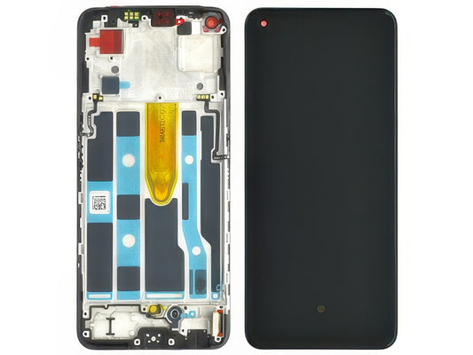 Lcd + Touch Screen + Frame + Switch Tasti Laterali Nero per OnePlus Nord CE 2 5G