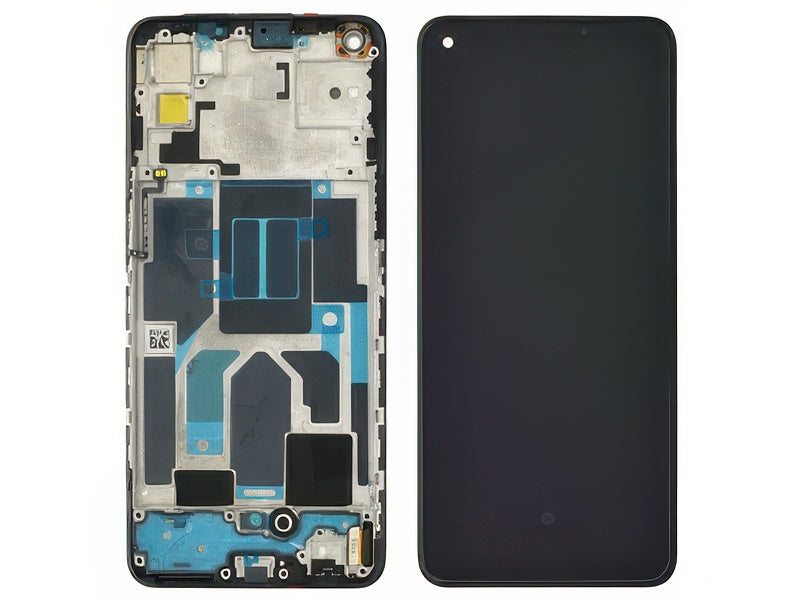 Lcd + Touch Screen + Frame + Switch Tasto Power Nero per OnePlus Nord CE 5G