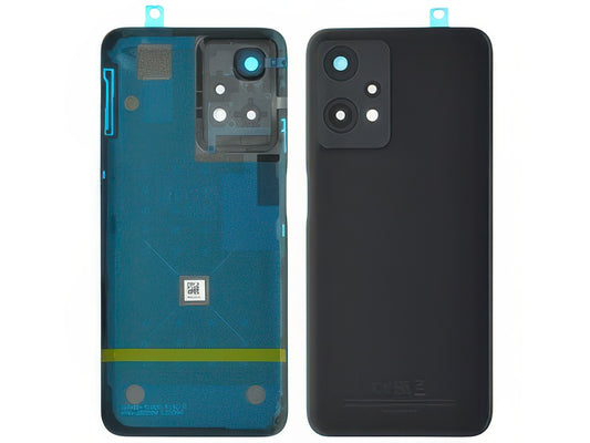 Cover Batteria + Vetrino Camera + Adesivi Nero per OnePlus Nord CE2 Lite 5G
