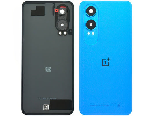 Cover Batteria + Vetrino Camera + Adesivi Mega Blu per OnePlus Nord CE4 Lite 5G