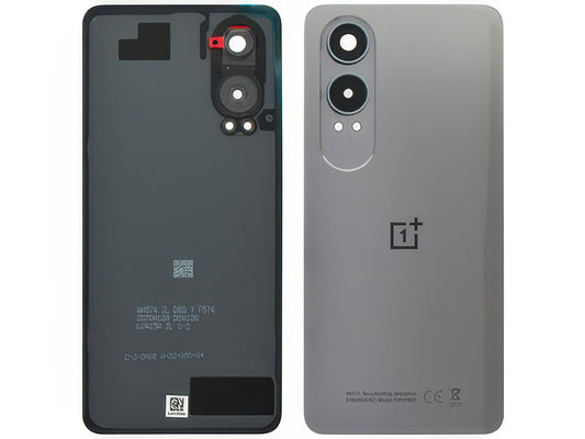 Cover Batteria + Vetrino Camera + Adesivi Super Argento per OnePlus Nord CE4 Lite 5G