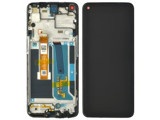 Lcd + Touch Screen + Frame + Switch Tasti Laterali Nero per OnePlus Nord N10 5G
