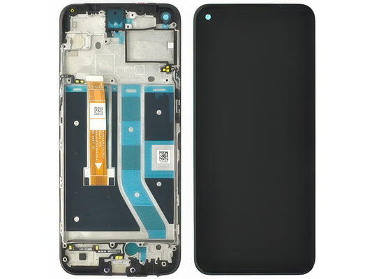Lcd + Touch Screen + Frame + Switch Tasti Laterali Nero per OnePlus Nord N100