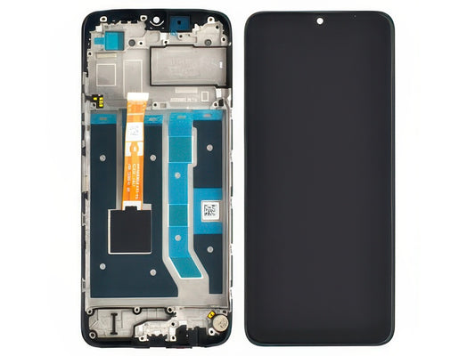 Lcd + Touch Screen + Frame + Switch Tasti Laterali + Vibrazione Nero per Oppo A17