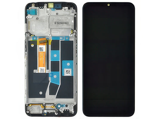 Lcd + Touchscreen + Frame + Switch Tasti Laterali Nero per Oppo A16