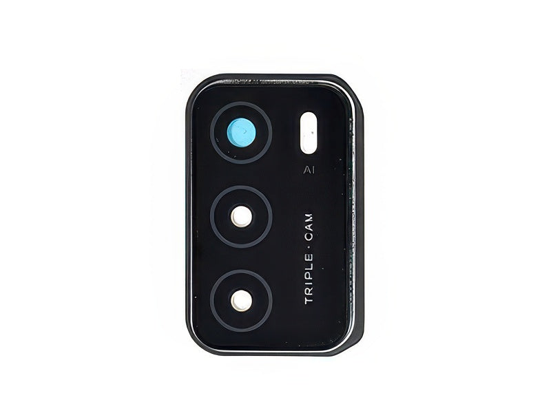 Cover Camera + Vetrino Crystal Nero per Oppo A16