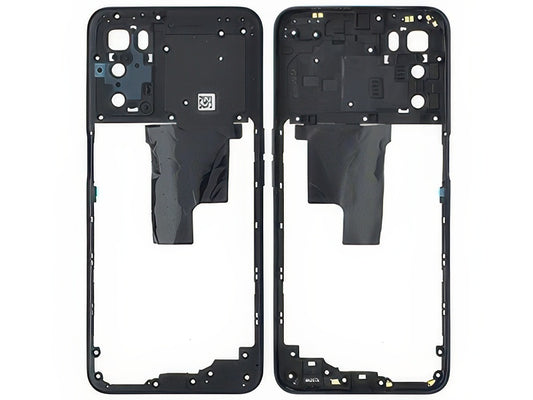 Cover Posteriore + Tasti Volume Crystal Nero per Oppo A16