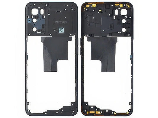 Cover Posteriore + Tasti Volume + Antenna NFC Crystal Nero per Oppo A16s