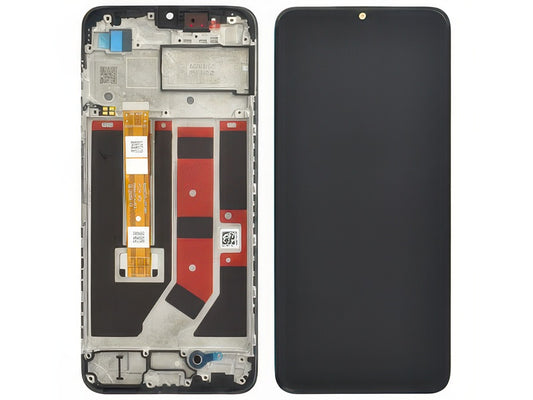 Lcd + Touch Screen + Frame + Switch Tasti Laterali Nero per Oppo A18 4G