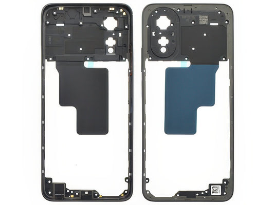 Cover Posteriore + Tasti Volume Glowing Nero per Oppo A18 4G