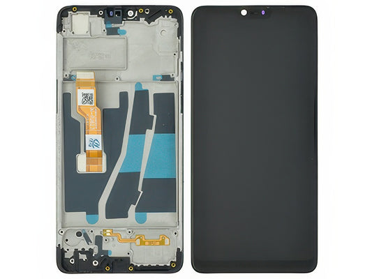 Lcd + Touch Screen + Frame Nero per Oppo A3
