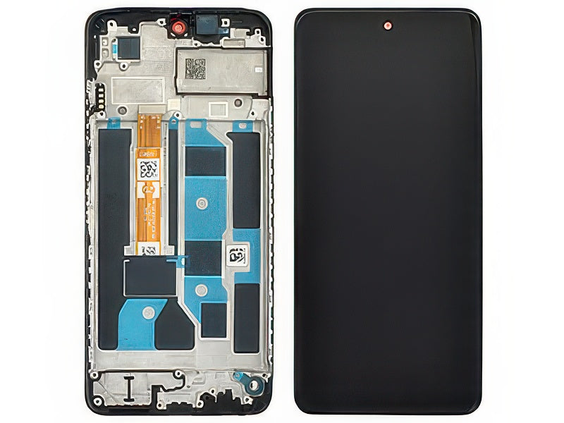Lcd + Touch Screen + Frame + Switch Tasti Laterali Nero per Oppo A40