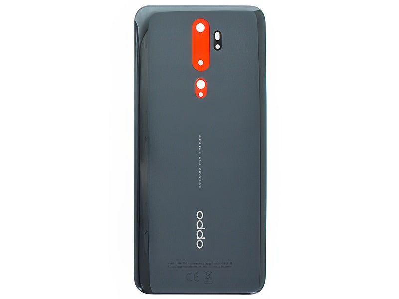 Cover Batteria + Adesivi Mirror Nero per Oppo A5 2020