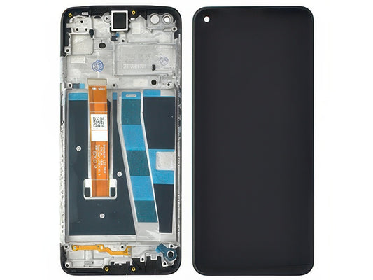 Lcd + Touchscreen + Frame Nero per Oppo A52