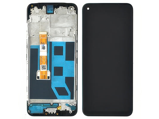 Lcd + Touchscreen + Frame Nero per Oppo A53s