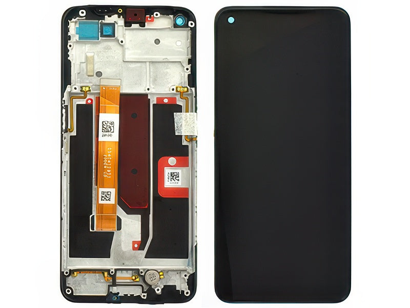 Lcd + Touch Screen + Frame + Switch Tasti Laterali Nero per Oppo A54 5G