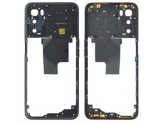 Cover Posteriore + Tasti Volume + Antenna NFC Crystal Nero per Oppo A54s