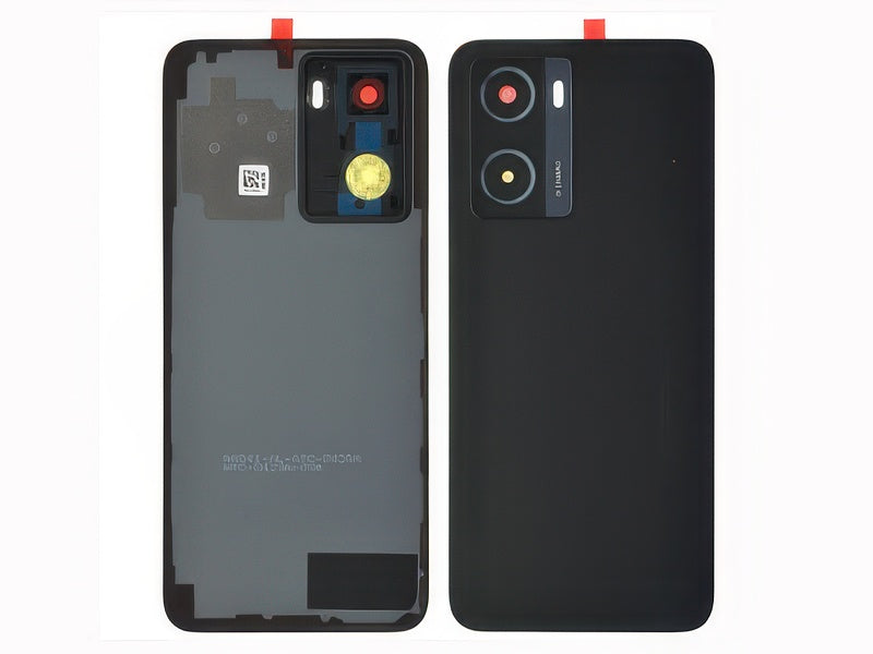Cover Batteria + Vetrino Camera + Adesivi Nero per Oppo A57