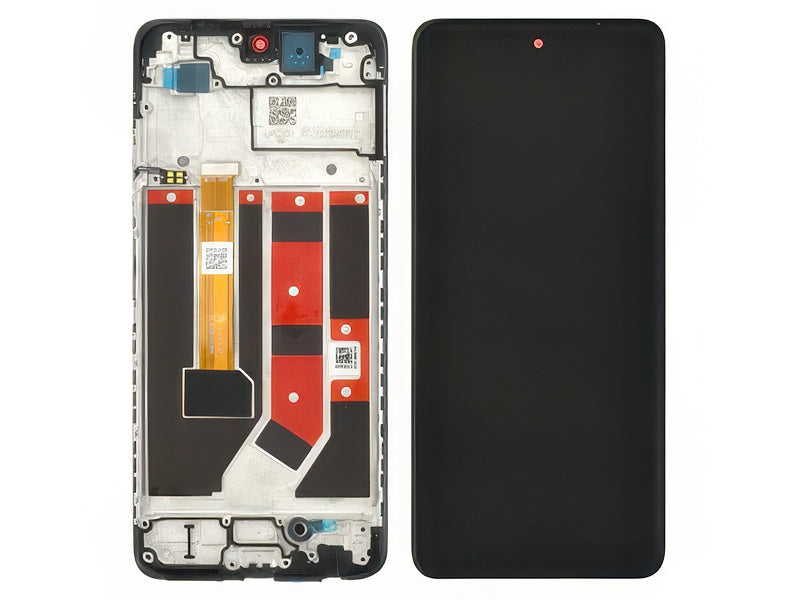 Lcd + Touch Screen + Frame + Switch Tasti Laterali Nero per Oppo A58 4G