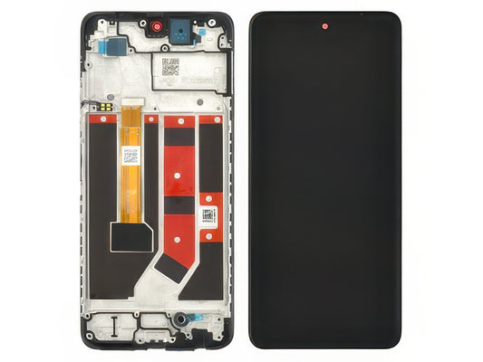 Lcd + Touch Screen + Frame + Switch Tasti Laterali Nero per Oppo A58 4G