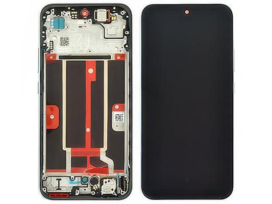 Lcd + Touch Screen + Frame + Tasti Laterali Lunar Titanium per Oppo A6 Pro 5G