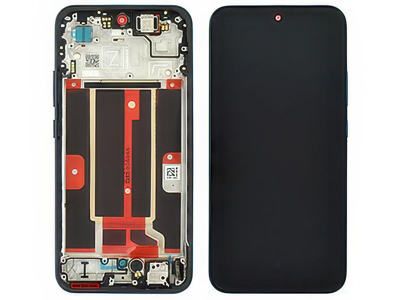 Lcd + Touch Screen + Frame + Tasti Laterali Stellar Nero per Oppo A6 Pro 5G
