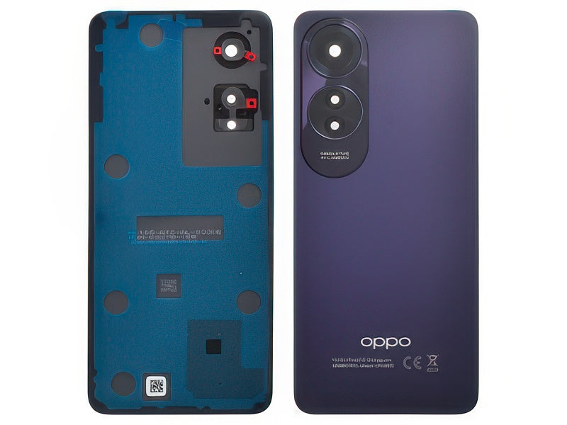 Cover Batteria + Vetrino Camera + Adesivi Midnight Viola per Oppo A60 4G