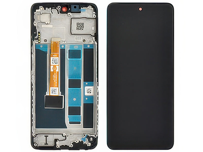 Lcd + Touch Screen + Frame + Switch Tasti Laterali Nero per Oppo A60 5G