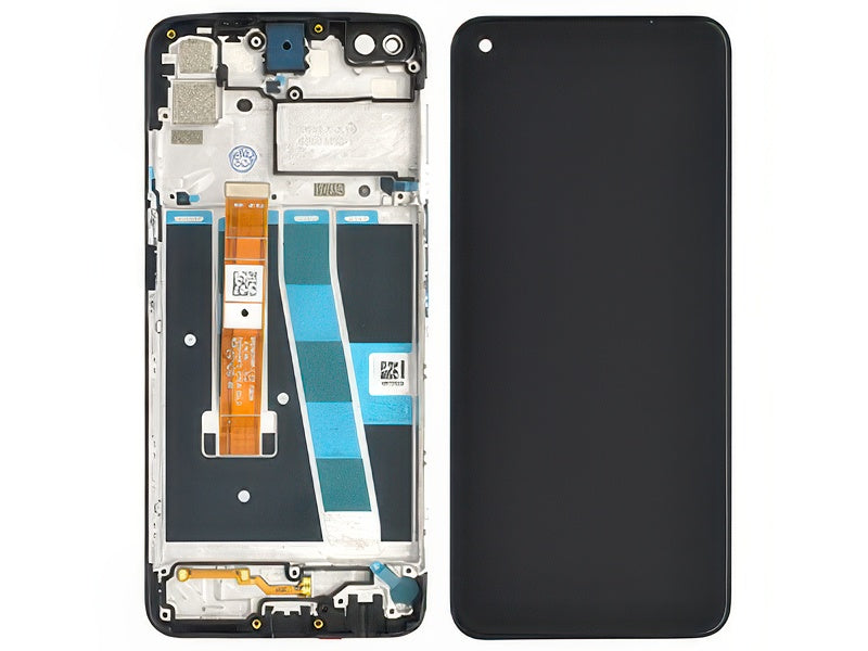 Lcd + Touchscreen + Frame Nero per Oppo A72