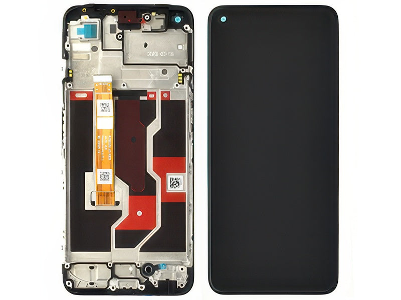 Lcd + Touchscreen + Frame + Switch Tasti Laterali Nero per Oppo A76