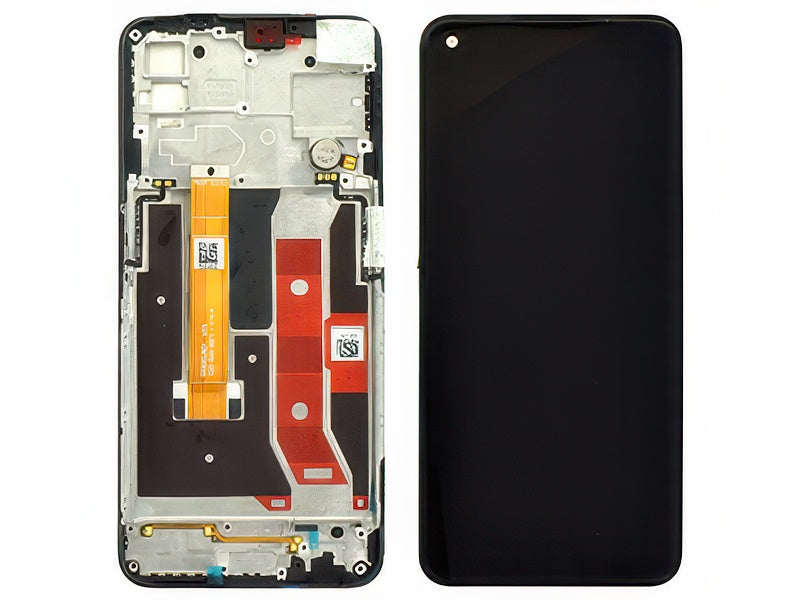Lcd + Touchscreen + Frame + Vibrazione + Switch Tasti Laterali Nero per Oppo A73 5G
