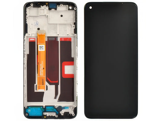 Lcd + Touch Screen + Frame Nero per Oppo A74 5G