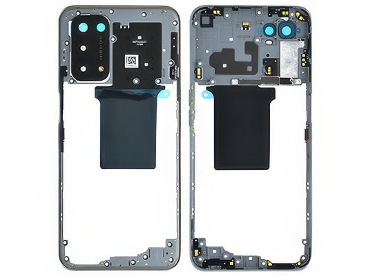 Cover Posteriore + Tasti Volume + Vetrino Camera Space Argento per Oppo A74 5G