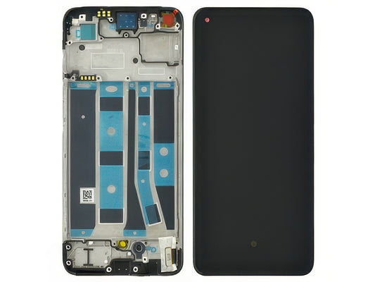 Lcd + Touchscreen + Frame + Switch Tasti Laterali Nero per Oppo A78 4G