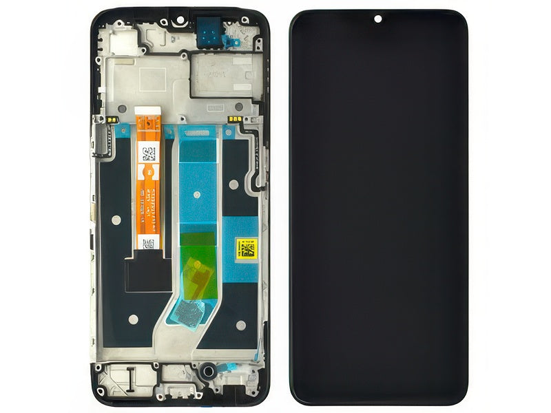Lcd + Touchscreen + Frame + Switch Tasti Laterali Nero per Oppo A78 5G