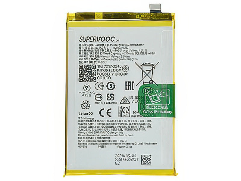 BLPA77 Batteria 5100 mAh Li-Ion + Adesivo per Oppo A80 5G