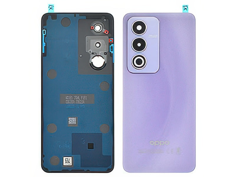 Cover Batteria + Vetrino Camera + Adesivi Moonlight Viola per Oppo A80 5G