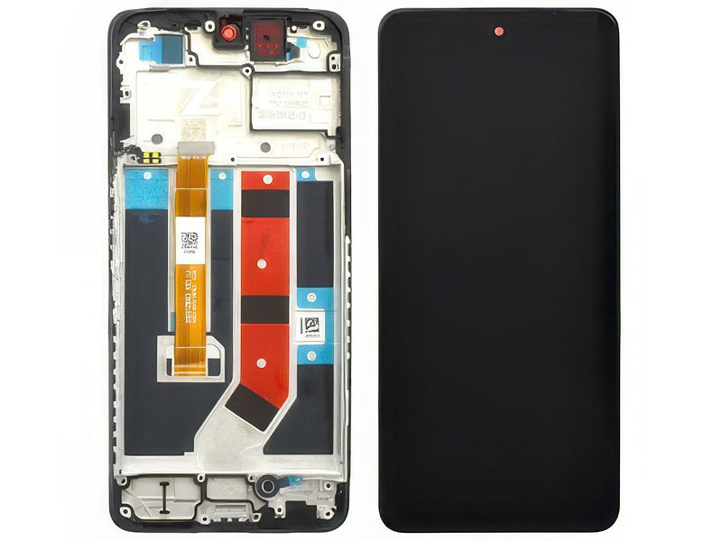 Lcd + Touch Screen + Frame + Switch Tasti Laterali Nero per Oppo A79 5G
