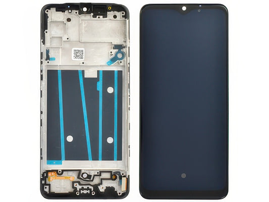 Lcd + Touch Screen + Frame Nero per Oppo A91