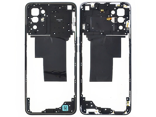 Cover Posteriore + Tasti Laterali + Antenna NFC + Flash Fluid Nero per Oppo A94 5G