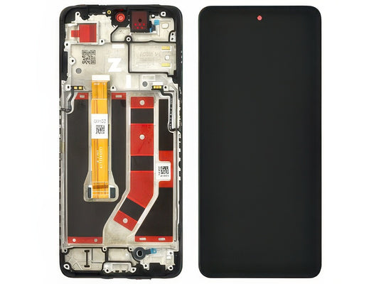 Lcd + Touch Screen + Frame + Switch Tasti Laterali Nero per Oppo A98 5G